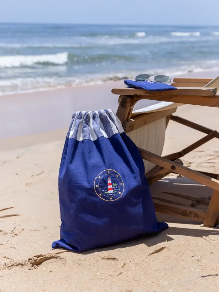 Harbor Tide Navy Blue Laundry & Beach Bag - Image 3
