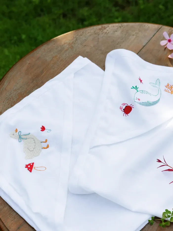 Little Fables Kids’ Hooded Cotton Kerala Towels – Set of 2