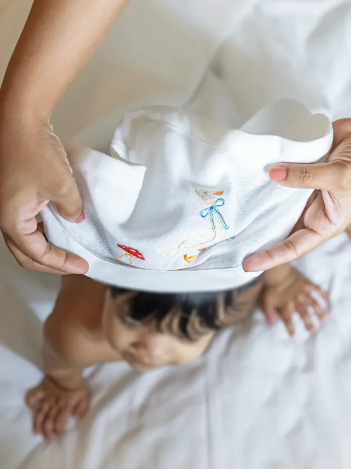Little Fables Kids’ Hooded Cotton Kerala Towels – Set of 2 - Image 3