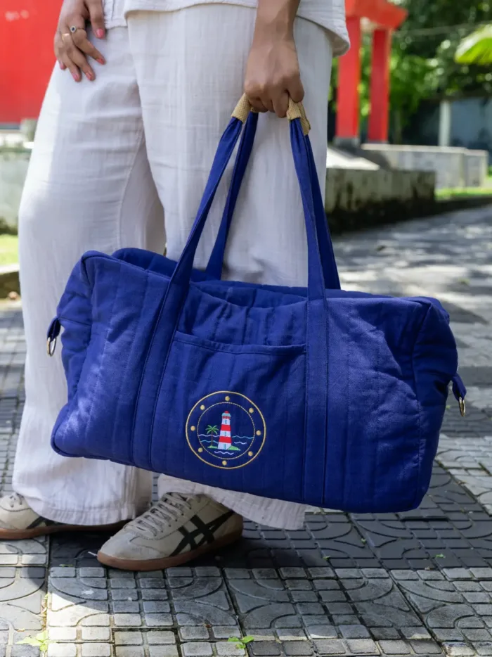 Sea Bound Navy Blue Duffel Bag - Image 5